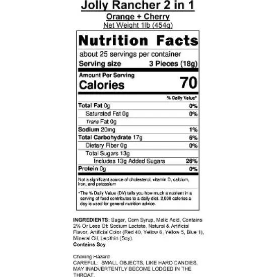 Jolly Rancher Hard Candy Bulk - 2 in 1 Orange & Cherry image {4}