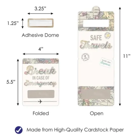 Big Dot of Happiness World Awaits - DIY Assorted Travel Themed Cash Holder Gift - Funny Money Cards - Set of 6 image {3}