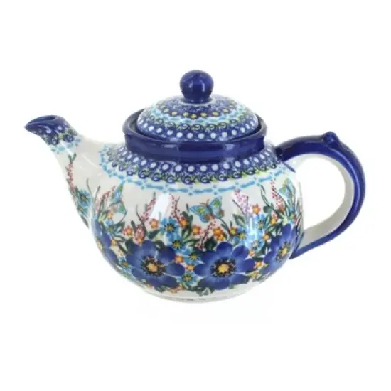 Blue Rose Polish Pottery 18 Vena Teapot image {2}