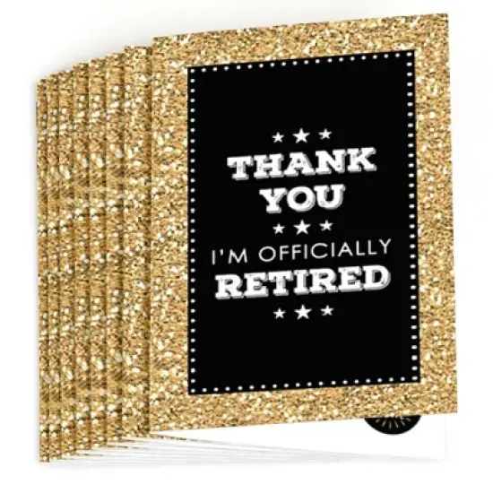 Big Dot of Happiness Happy Retirement - Retirement Party Thank You Cards (8 count) image {1}