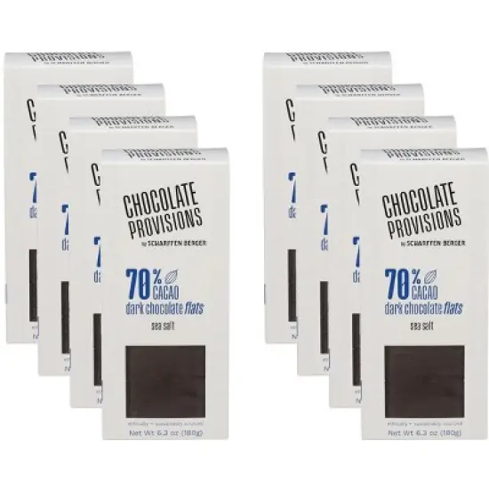 Scharffen Berger Chocolate Flats Sea Salt 70% Cacao - Case of 8 - 6.3 oz image {2}
