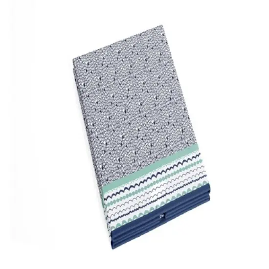 Bacati - Noah Mint/Navy Collapsible Laundry Hamper image {3}