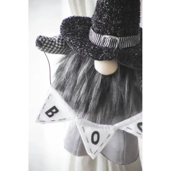 Yukimo 6.3x4.3x16" Fabric Standing Orange Gnome W/Black Gnome & Holding Banner, for Halloween Decor image {9}