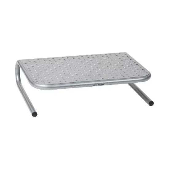 Mind Reader Metal Monitor Stand with Keyboard Storage Space Silver image {6}