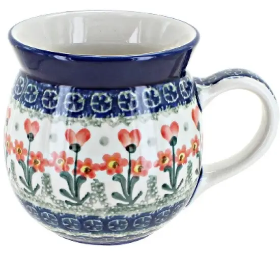 Blue Rose Polish Pottery Ceramika Artystyczna Bubble Mug image {24}