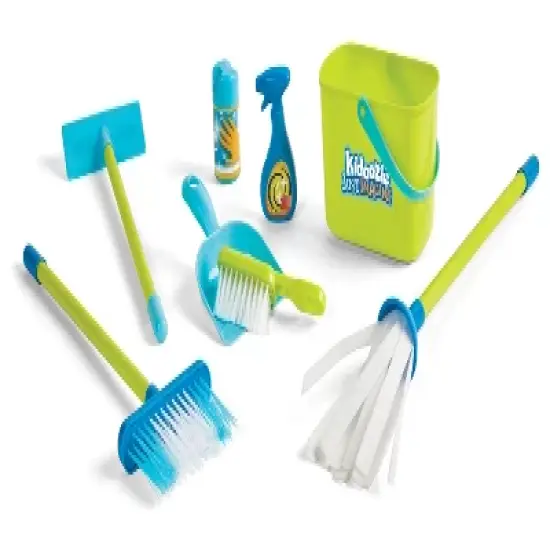 Kidoozie Just Imagine Cleaning Essentials Playset, Pretend Play Broom, Mop, Duster, Dust Pan, Bucket, Ages 2+ image {2}