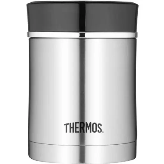 Thermos 16 oz. Sipp Vacuum Insulated Stainless Steel Food Jar - Silver/Black image {1}
