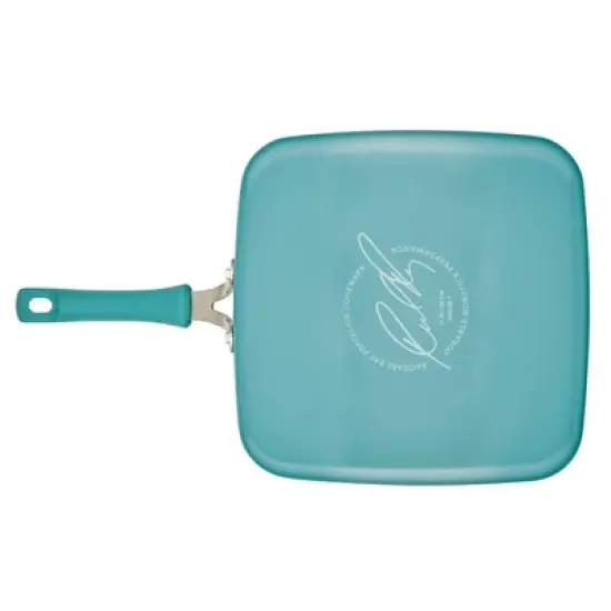 Rachael Ray Cook + Create Aluminum Nonstick Square Stovetop Griddle Pan 11" Agave Blue image {8}