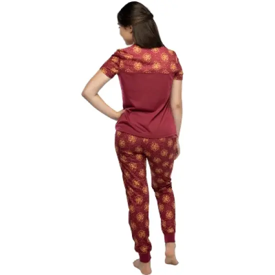 Harry Potter Short Sleeve Hogwarts Junior's Jogger PJ Pajama Set image {2}