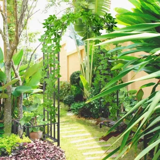 Outsunny Metal Garden Arbor with Planter Boxes Various Climbing Plant Wedding Arch Bridal Party Decoration image {1}