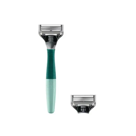Harry's 5-Blade Men's Razor - 1 Razor Handle + 2 Razor Blade Refills - Sage Green image {1}
