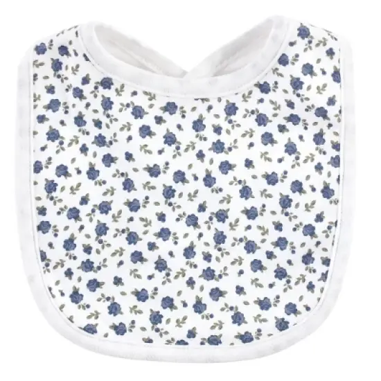 Hudson Baby Infant Girl Cotton Bib and Headband or Caps Set 8pk, Beyoutiful, One Size image {4}