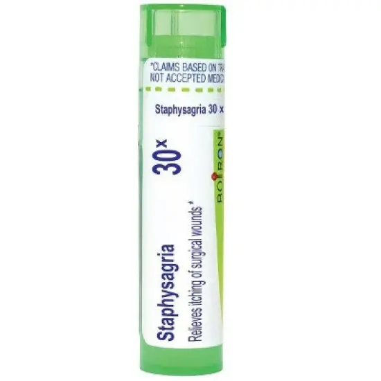 Staphysagria 30X by Boiron Homeopathic Single Medicine For First Aid  -  80 Pellet image {10}