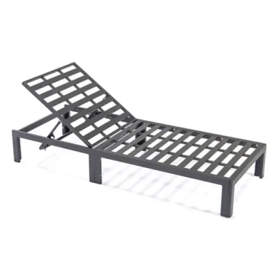LeisureMod Chelsea Modern Outdoor Patio Lounge Chairs with Black Frame image {7}