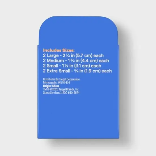 8ct Binder Rings - up&up&trade;: Metal Book Rings for Index Cards, Silver Clips and Fasteners, 2.25" Width, 4.16" Height image {2}