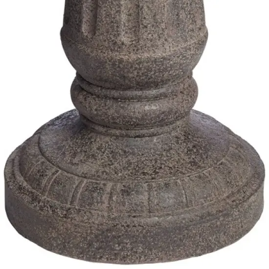 John Timberland Italian Style 3 Tier Outdoor Floor Water Fountain with Light LED 43" High Gray Faux Stone Garden Patio Backyard image {7}