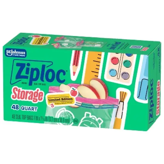 Ziploc Quart Food Storage Bags - 48 ct - Target Exclusive Back to School Designs image {9}