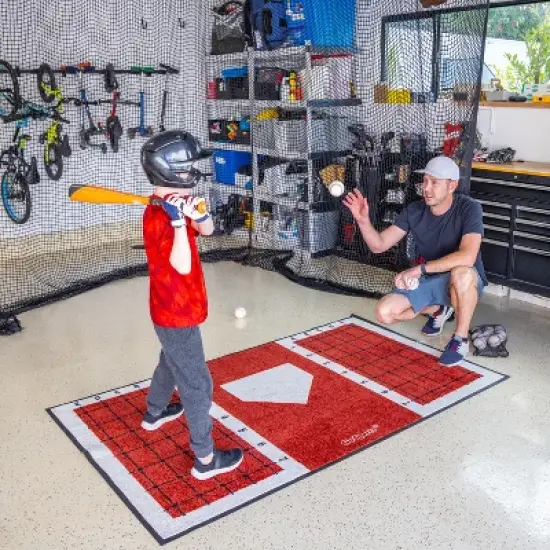 GoSports Baseball and Softball Hitting Mat with Batting Stance Alignment Guide image {5}
