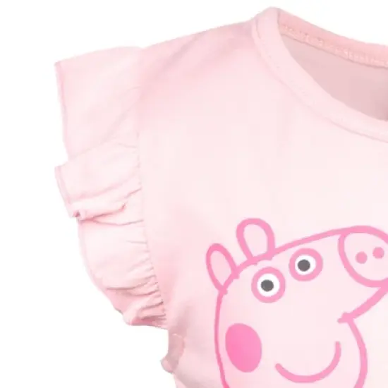 Peppa Pig Girls Short Sleeve Dress Toddler to Little Kid image {5}