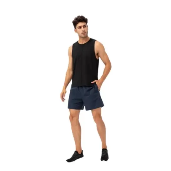 Anna-Kaci Active Men's Sleeveless Performance Tank Top with Side Slits and Breathable Quick-Dry Fabric image {2}