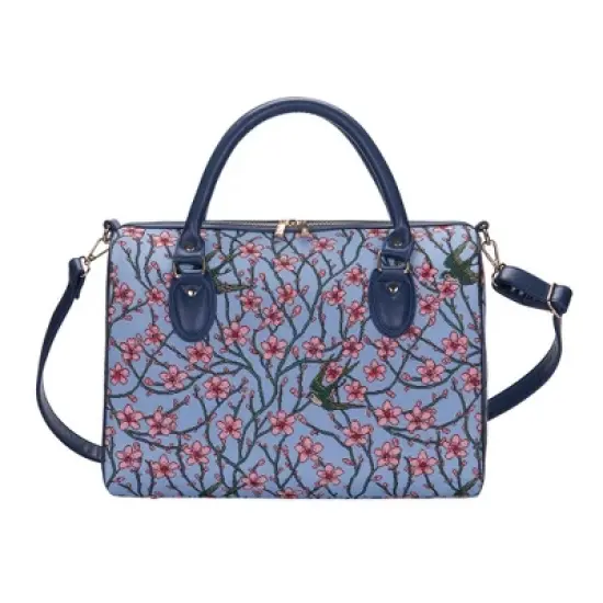 Signare USA Almond Blossom And Swallow Blue Travel Bag image {13}