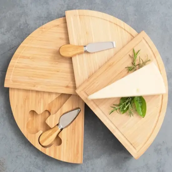 Spiraling Bamboo Cheese Board Bamboo image {2}