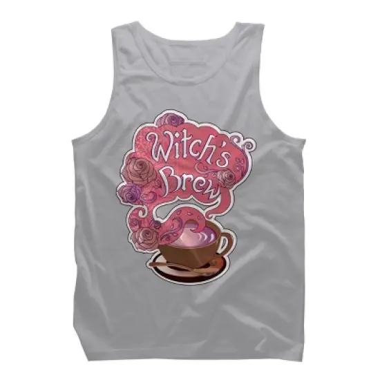 Men's Design By Humans Witch's Brew Cup of Coffee Pretty Halloween Concoction Shirt By TronicTees Tank Top image {8}
