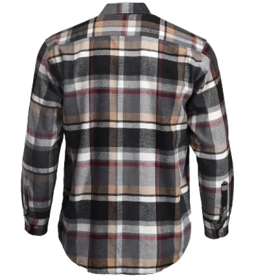 Falcon Bay Mens Big and Tall Soft Yarn Dyed Point Collar Flannel Shirt image {3}