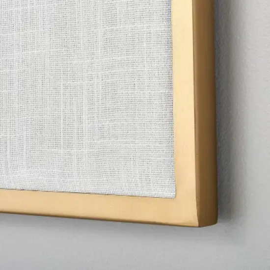 Arched 16"x24" Fabric Bulletin Board Brass - Hearth & Hand&trade; with Magnolia image {2}