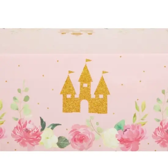 Blue Panda 3-Pack Princess Castle Birthday Party Disposable Plastic Table Cover Tablecloth 54"x108" image {3}