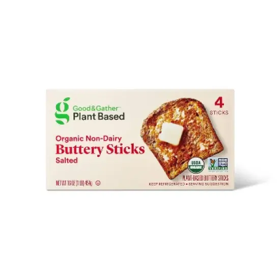 Plant Based Organic Non-Dairy Salted Buttery Sticks - 16oz/4ct - Good & Gather&trade; image {3}