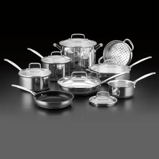 Cuisinart 14pc Chef's Classic Stainless Steel Cookware Set image {1}