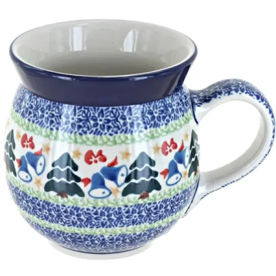 Blue Rose Polish Pottery Ceramika Artystyczna Bubble Mug image {35}
