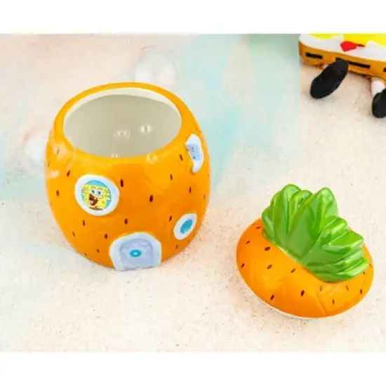 Silver Buffalo Nickelodeon SpongeBob SquarePants Pineapple House Sculpted Ceramic Snack Jar image {4}