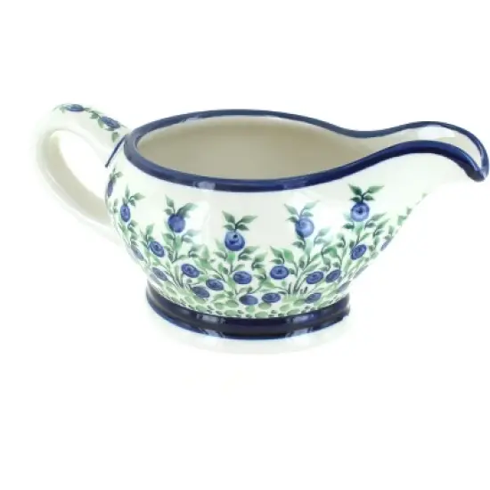 Blue Rose Polish Pottery 1258 Zaklady Gravy Boat image {9}