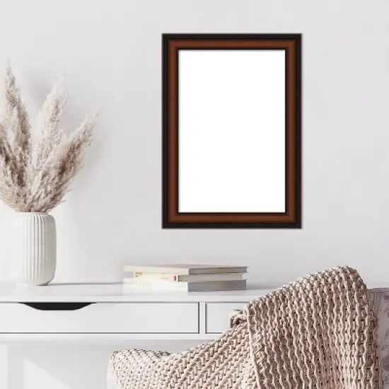 Amanti Art Cyprus Walnut Narrow Framed Dry Erase Magnetic Board image {7}