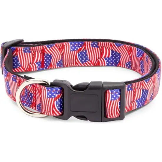 Zodaca 2 Piece Set American Flag Collar and Leash for Medium and Large Dogs image {6}
