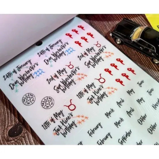 Supernatural Planner Sticker Book - Con*Quest Journals image {6}