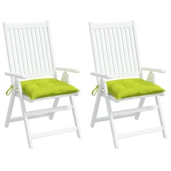 vidaXL Chair Cushion Non Slip Outdoor Patio Seat Cushion Pad Oxford Fabric - Bright Green 19.7" x 19.7" x 2.8" 2-Pack image {3}