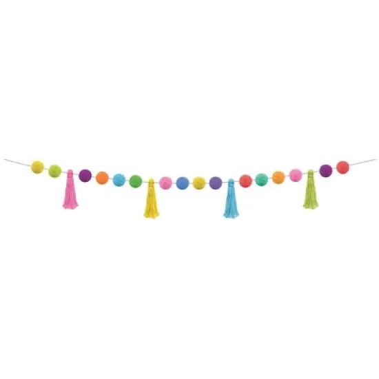 Teacher Created Resources&reg; Colorful Pom-Poms and Tassels Garland image {1}