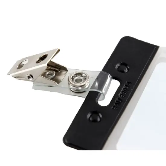 SICURIX Button ID Badge Strap Clips, 25 Per Pack, 4 Packs image {4}