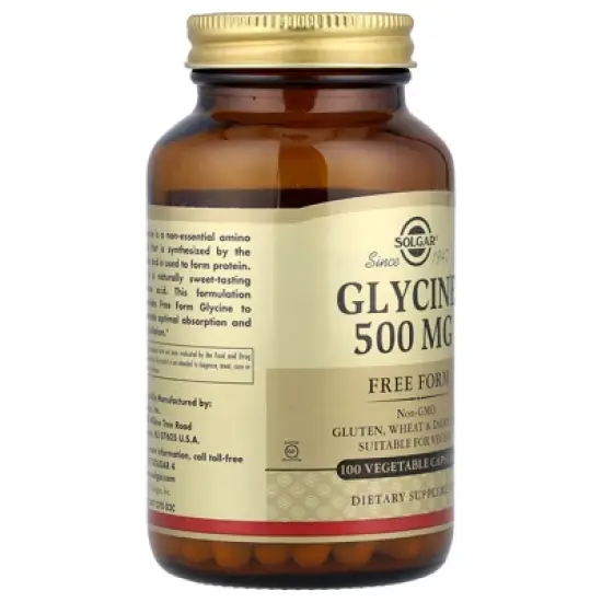 Solgar Glycine, 500 mg, 100 Vegetable Capsules image {3}