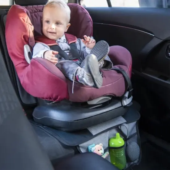 Joybi Black and Gray Child Seat Protection Mat, Protective Cover for Car Seats image {6}