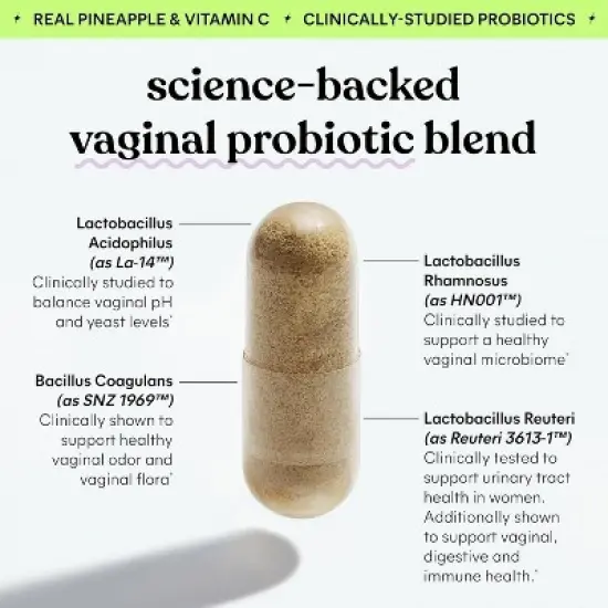 Lemme Purr Vaginal Probitoic Vegan Capsules - 60ct image {3}