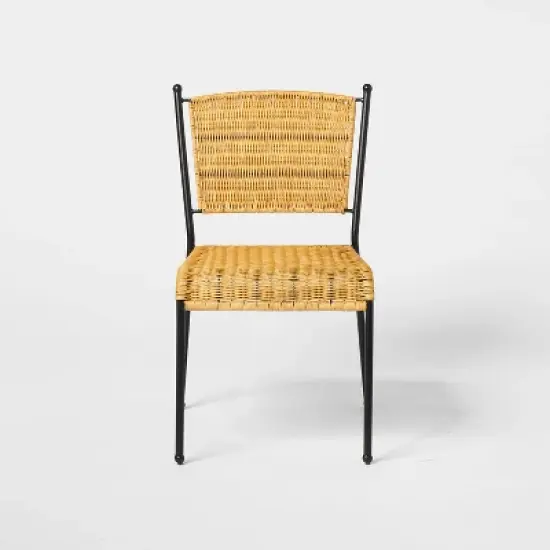 2pk Woven Metal Dining Chair - Threshold&trade; designed with Studio McGee image {2}