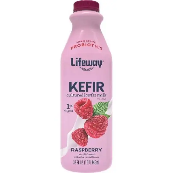 Lifeway Kefir Raspberry Low Fat Milk Smoothie - 32 fl oz image {3}