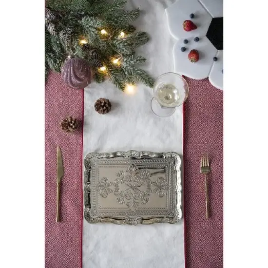 6 Pack Plastic Charger Plate, 11.8in x 9.1in image {2}