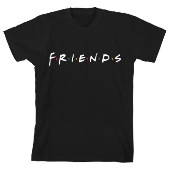 Friends TV Show Logo Black T-shirt Toddler Boy to Youth Boy image {4}