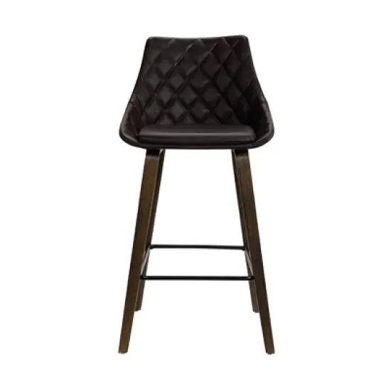 26" Dani Swivel Barstool Brown - Armen Living image {1}