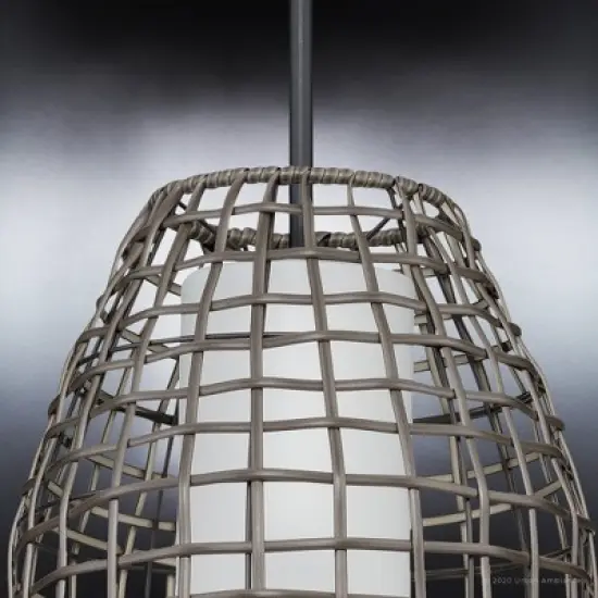 Urban Ambiance Luxury Bohemian Outdoor Pendant 16''H x 12''W,  Midnight Black Finish,  Cleveland Collection, UHP1280 image {6}